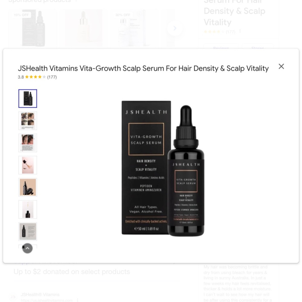JS vitamins scalp serum